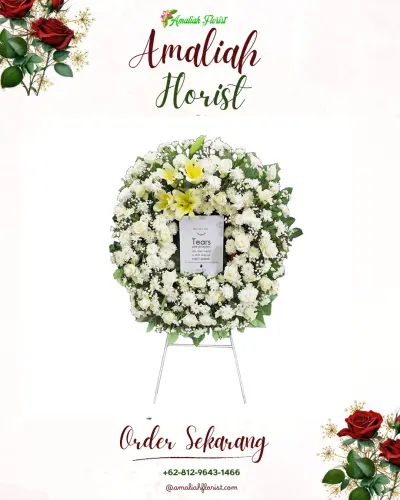 Krans Bunga Duka Cita di Sindangkasih